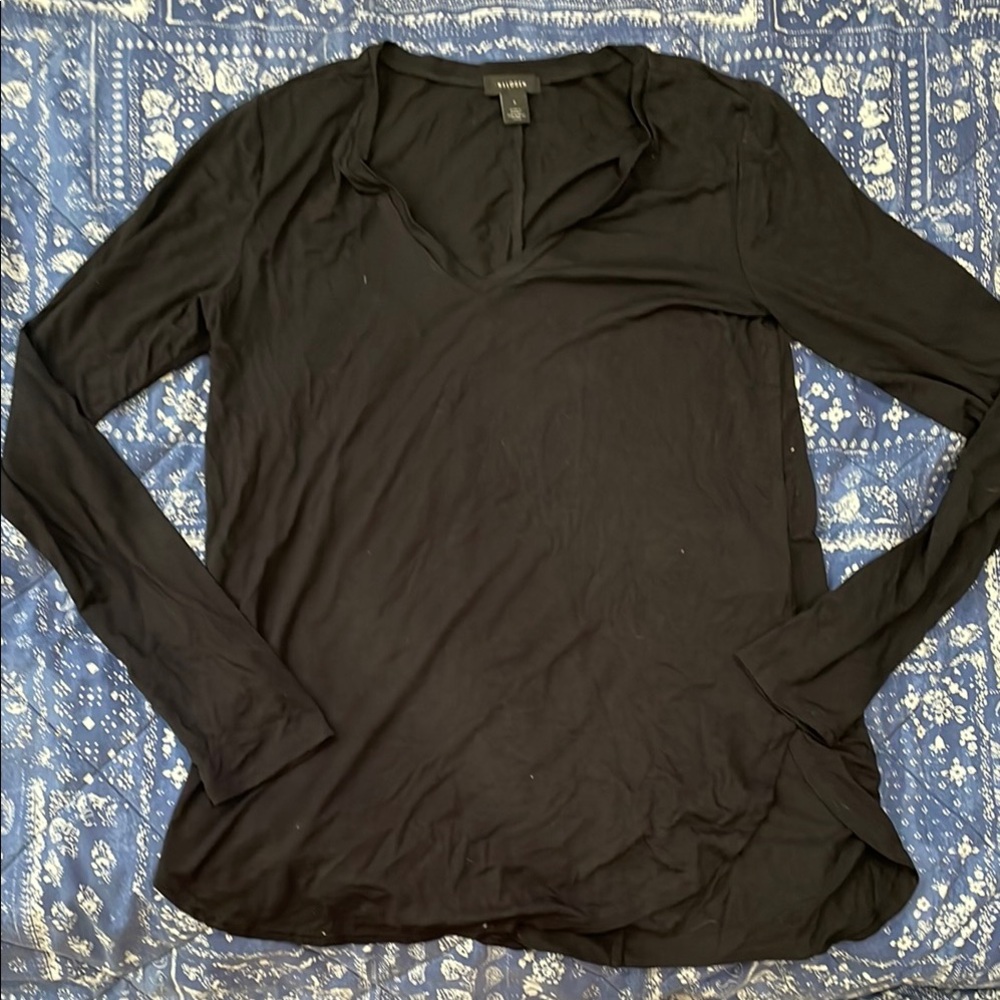 Black Fitted Long Sleeve Tunic